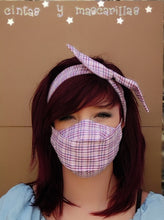 Cargar imagen en el visor de la galería, Conjunto Diadema y Mascarilla 3D reutilizable hecho a mano