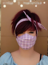 Cargar imagen en el visor de la galería, Conjunto Diadema y Mascarilla 3D reutilizable hecho a mano