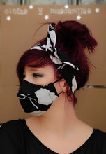 Cargar imagen en el visor de la galería, Conjunto de diadema y mascarilla reutilizable hecho a mano.