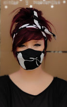 Cargar imagen en el visor de la galería, Conjunto de diadema y mascarilla reutilizable hecho a mano.