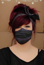 Cargar imagen en el visor de la galería, Conjunto diadema y mascarilla reutilizable hecho a mano