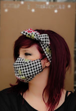 Cargar imagen en el visor de la galería, Conjunto de diadema y mascarilla reutilizable hecho a mano.