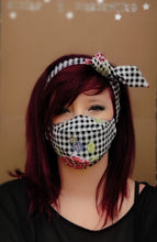 Cargar imagen en el visor de la galería, Conjunto de diadema y mascarilla reutilizable hecho a mano.