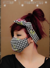 Cargar imagen en el visor de la galería, Conjunto de diadema y mascarilla reutilizable hecho a mano.