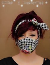 Cargar imagen en el visor de la galería, Conjunto de diadema y mascarilla reutilizable hecho a mano.
