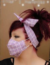 Cargar imagen en el visor de la galería, Conjunto Diadema y Mascarilla 3D reutilizable hecho a mano
