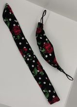 Cargar imagen en el visor de la galería, Conjunto de diadema y mascarilla reutilizable hecho a mano.