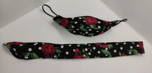 Cargar imagen en el visor de la galería, Conjunto de diadema y mascarilla reutilizable hecho a mano.