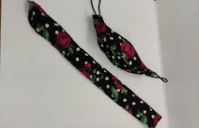 Cargar imagen en el visor de la galería, Conjunto de diadema y mascarilla reutilizable hecho a mano.