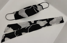 Cargar imagen en el visor de la galería, Conjunto de diadema y mascarilla reutilizable hecho a mano.