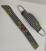 Cargar imagen en el visor de la galería, Conjunto de diadema y mascarilla reutilizable hecho a mano.